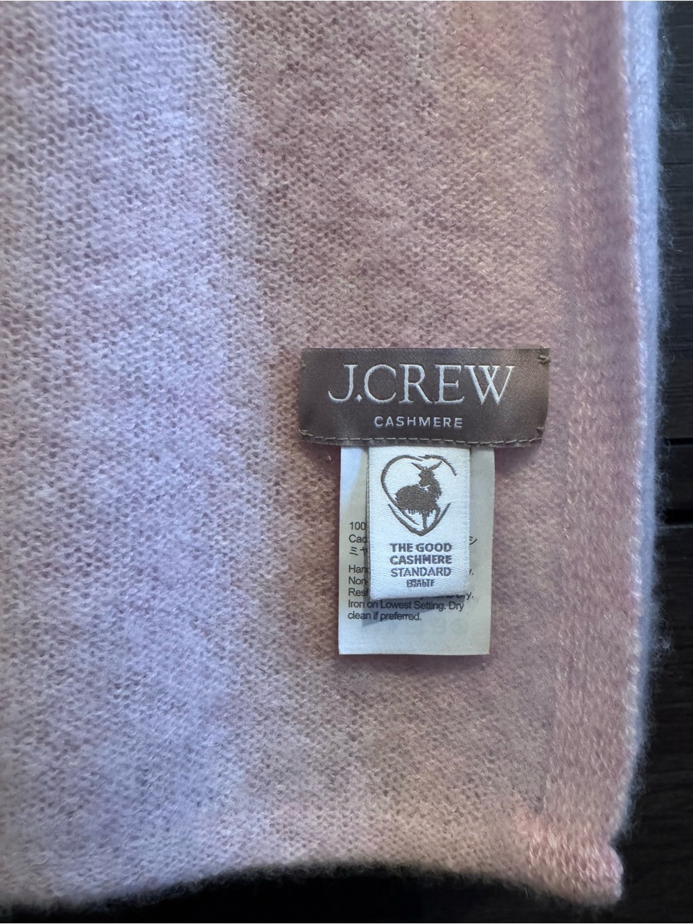 J.Crew Oversized Cashmere Wrap in Soft Pink